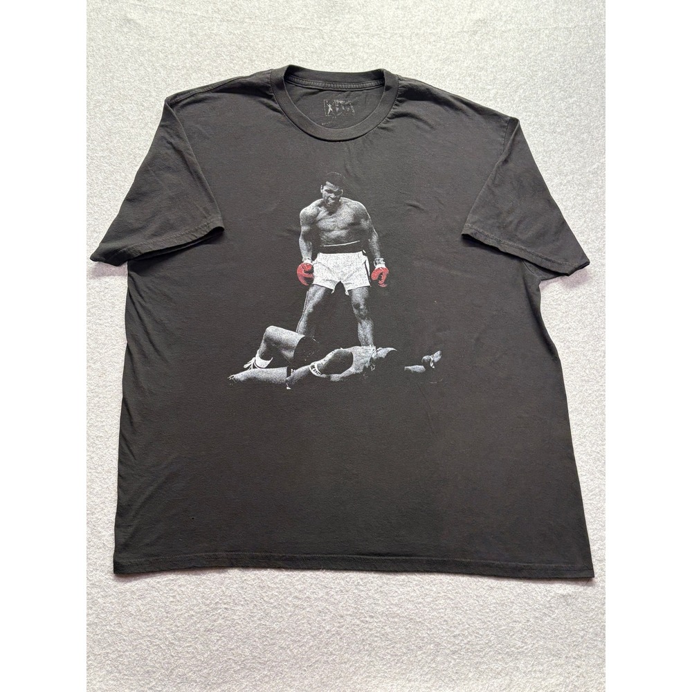Muhammad Ali vs Sonny Liston Graphic T-Shirt Mens XXL Black Boxing GOAT Tee